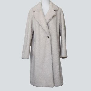 UNIQLO Women's Cream Teddy Coat Size S